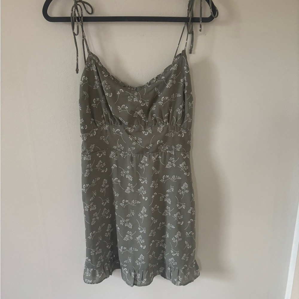 Abercrombie & Fitch Olive Floral Mini Dress